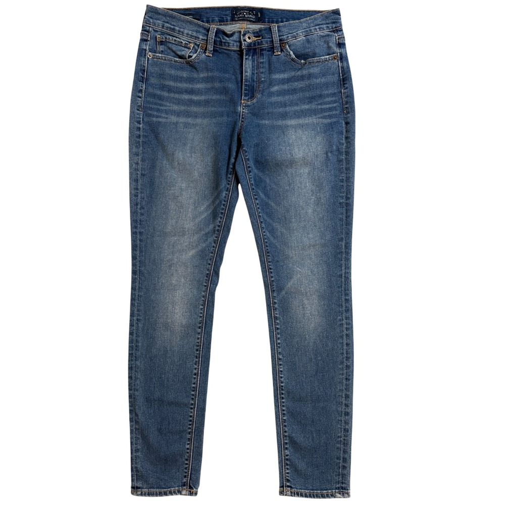 Lucky Brand Brooke Skinny Jeans Womens 4/27 Medium Wash Stretch Denim Blue